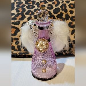 Handmade Elegant Color Changing Lighted Crystal Angel Figurine.